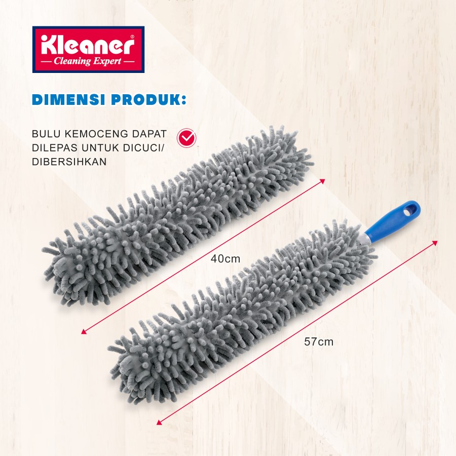 KLEANER - Kemoceng Chenille Microfiber Fleksibel | Alat Pembersih Debu