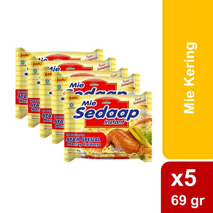 Mie Sedaap Ayam Spesial 69gr X5 Shopee Indonesia