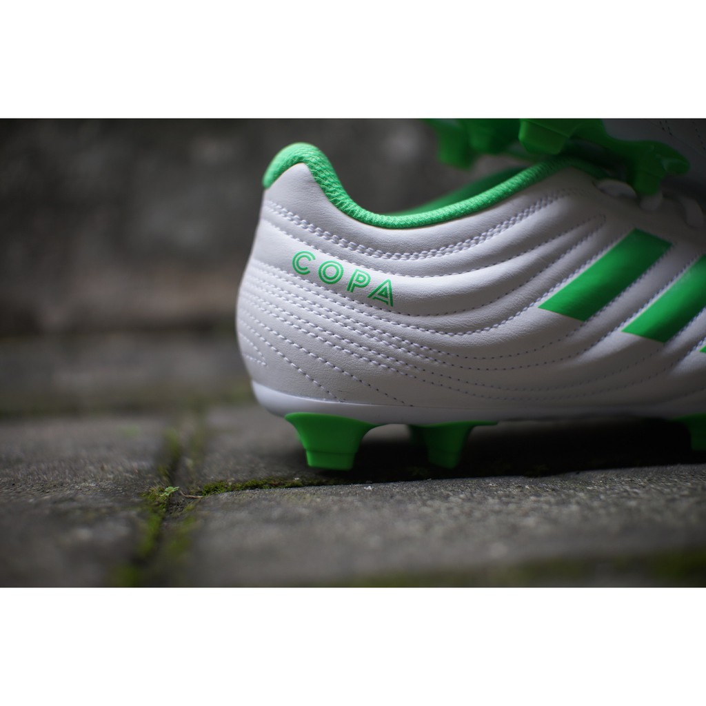 Sepatu Bola Adidas Copa 19.4 FG White Solar Lime  Original