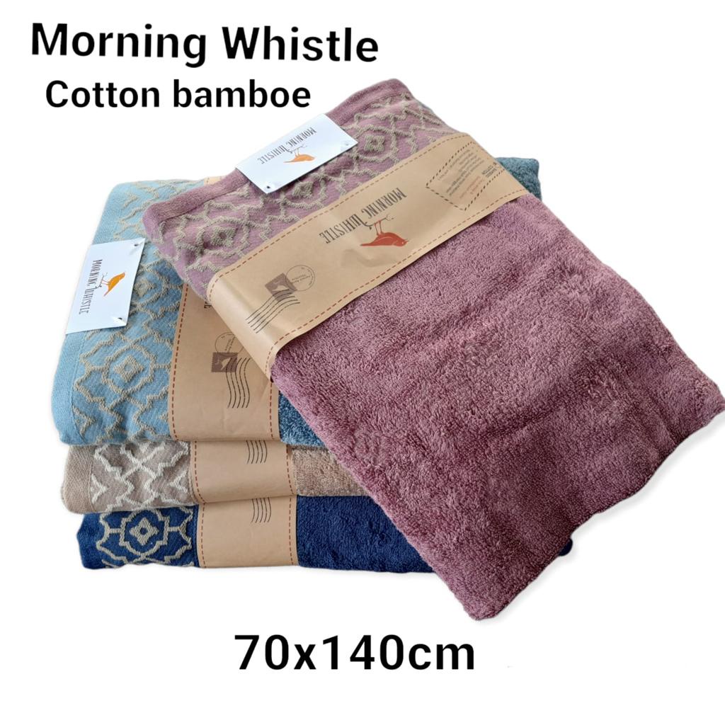 Handuk Morning Whistle MOTIF 70x140 Grade A Bahan Katun Bambu Termurah