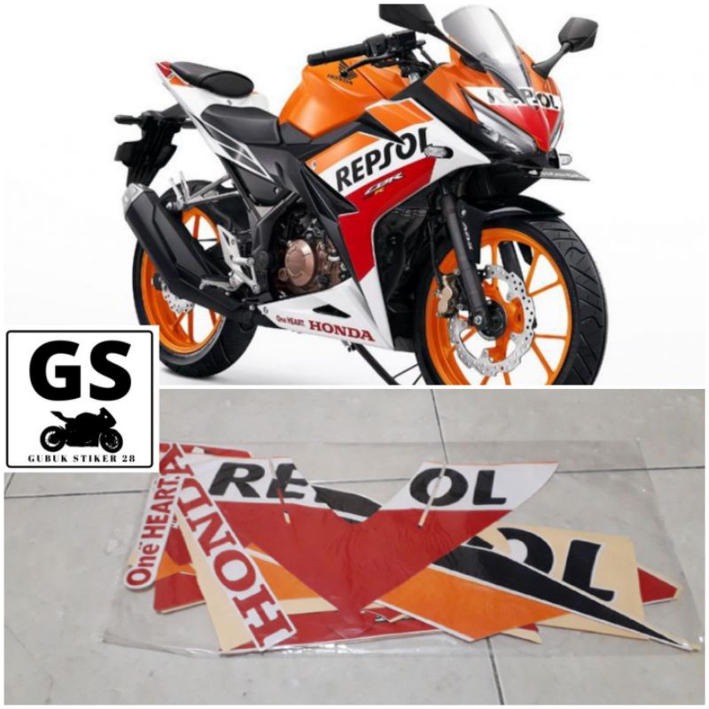 STRIPING STIKER LIS BODY MOTOR HONDA CBR 150 R REPSOL TAHUN 2016 FACELITE