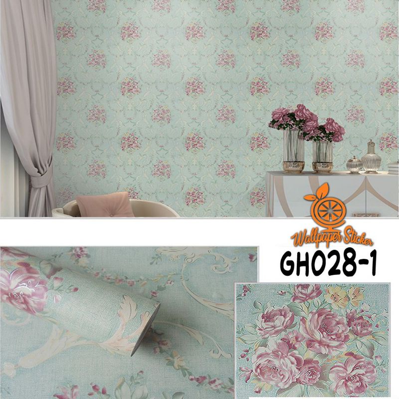 Wallpaper Dinding Stiker Size 45Cm X 10Meter Motif Varian GH028-1 Bahan PVC