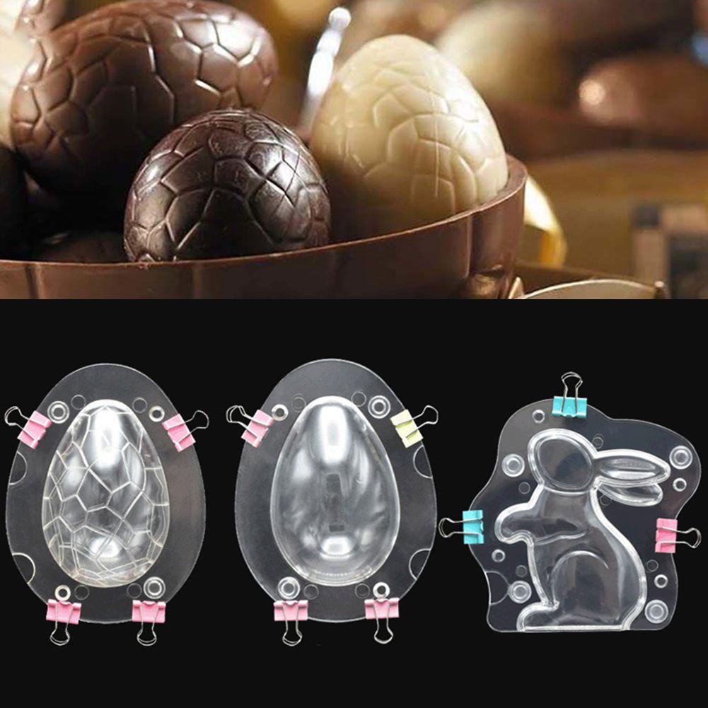 Solighter 3D Cetakan Telur Paskah Handmade Jelly Dome Mousse Cake Mold Epoxy Resin Bunny Mold