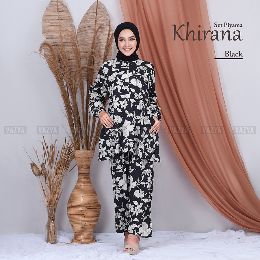 Set Pajamas Rayon Khirana Free Masker