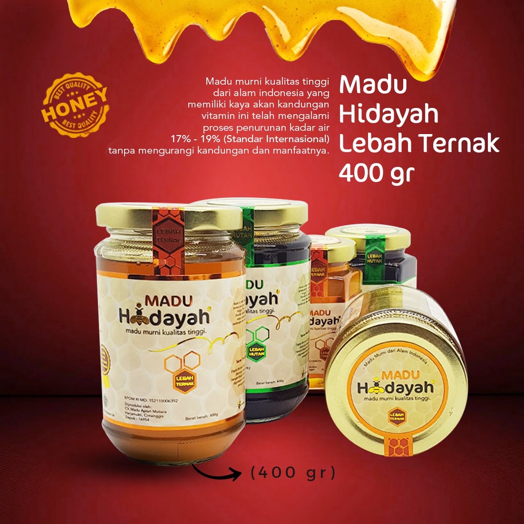

Madu Hidayah Lebah Tenak 400gr