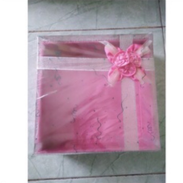 Box Kotak Hantaran Kue untuk Lamaran dan Pernikahan / Kotak Kue Seserahan Tutup Mika UK 25 CM