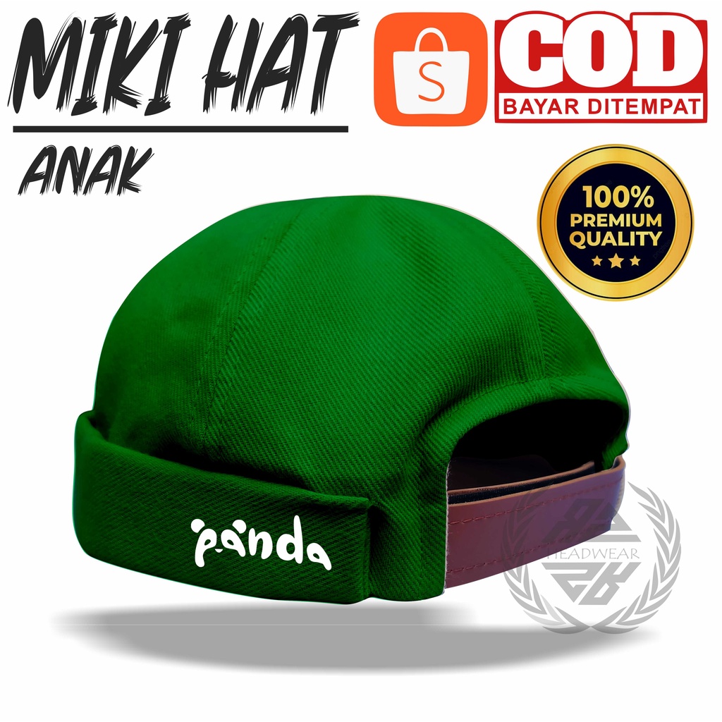 Topi Peci Anak (Uas) Mikihat Anak Logo Kaligrafi Muslim Kwalitas Import