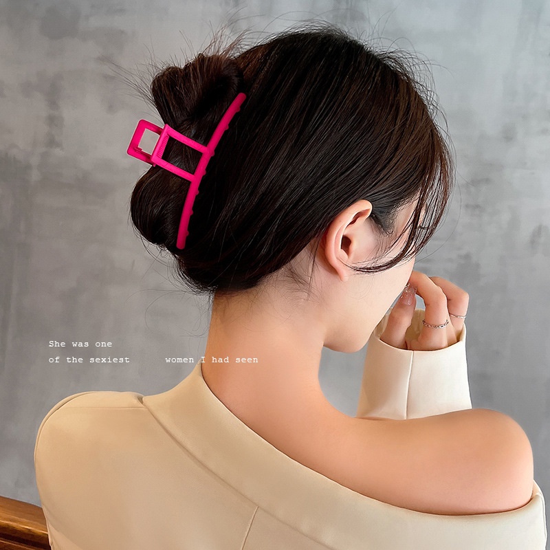 Fashion Color Frosted Metal Hairpin for Women Elegant Catch Hair Accessories