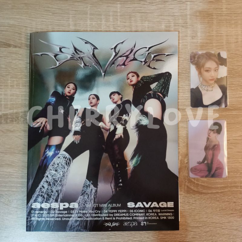 aespa album savage hallucination quest (photobook/pb) ver | ningning winter pc photocard