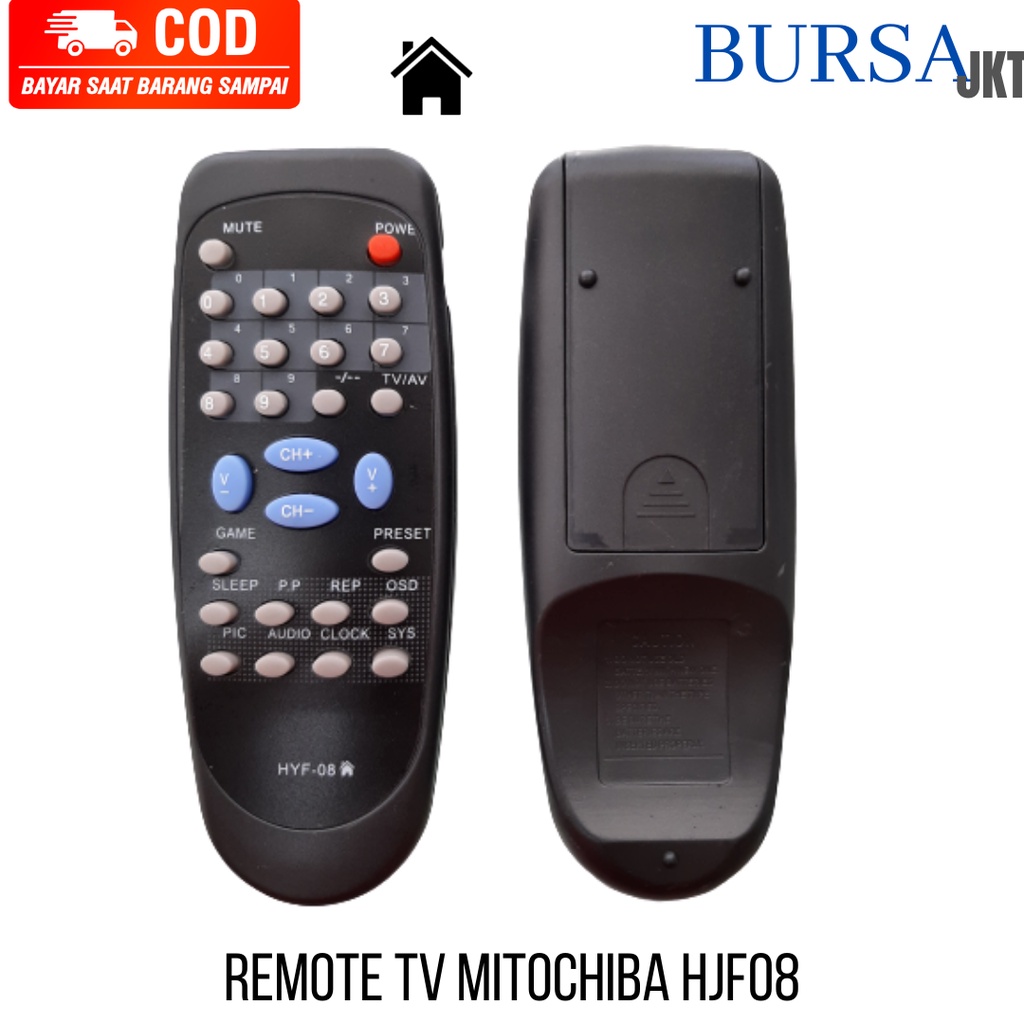 REMOTE TV TABUNG CHINA MITOCHIBA HYF08 HITAM