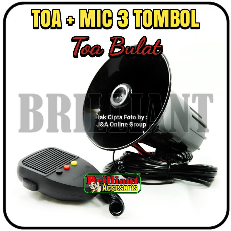 Toa Patwal + Mic - 3 Tombol / 5 Tombol / 7 Tombol Suara