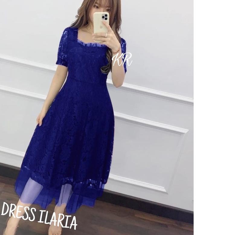 ILARIA DRESS BRUKAT TILE / DRESS PESTA DEWASA / DRESS ILARIA BROKAT / BAJU PESTA WANITA DEWASA /GAUN