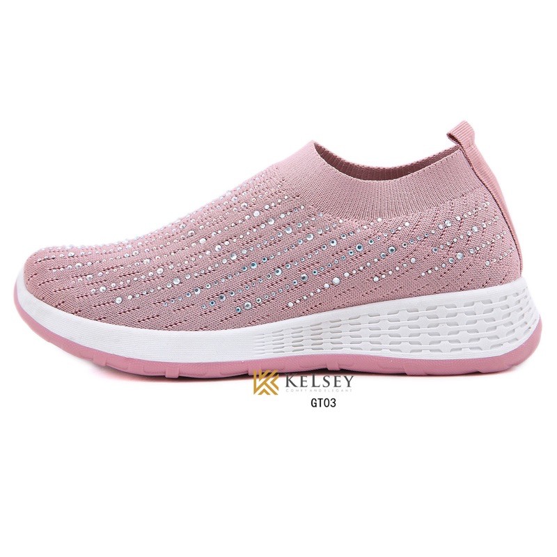 (GRATIS ALAS KAKI) RESTOCK!!  NICOLE SEPATU FLYKNIT SHOES FLAT WANITA KELSEY GT03 SEPATU WANITA IMPORT