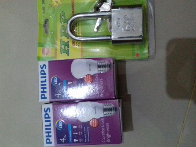 Gembok Putih 50 Mm Leher Panjang Hpp Murah