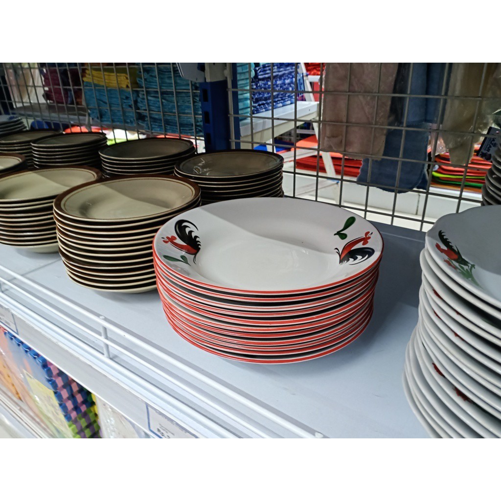 Kopin - Piring Makan Keramik / Porcelain Plate Kopin Ayam Jago Kpb9d 9 Inci