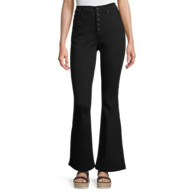 RBM-8257 CELANA JEANS PANJANG WANITA ANA HIGHRISE FLARE BRANDED MURAH BIGSIZE JUMBO SIZE 22W