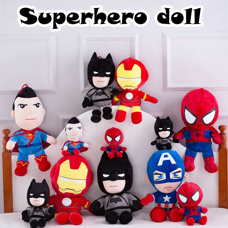 Mainan Mewah Boneka Pahlawan Captain America Besi Hulk Batman Superman