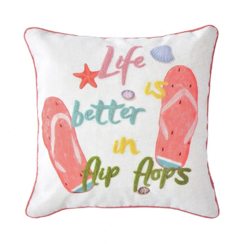 ACE Arthome 45x45 Cm Sarung Bantal Sofa Life Better Flip Flops