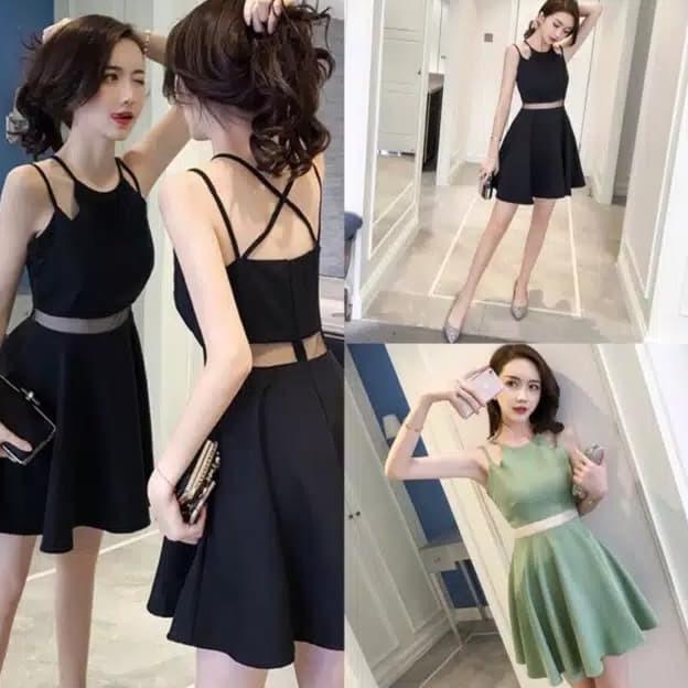 DRESS MINI BAJU MINI DRESS KOREA SEKSI IMPORT PREMIUM SIZE S-XL DRESS WANITA