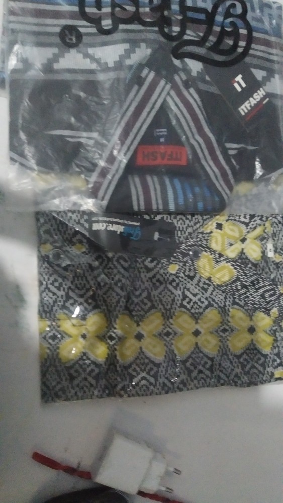 Trolis Size M Grosir Kemeja Batik Koko Pria Motif Pupos Koko Lengan Pendek Cowok Hijau