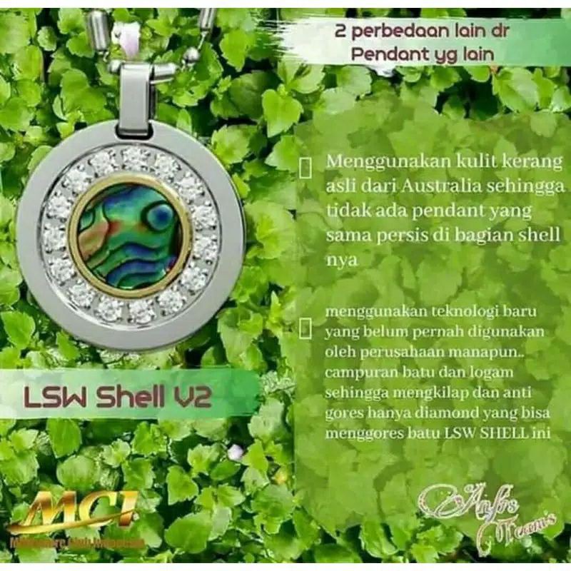 Pendant LSW V2 Shell/kalung kesehatan LSW Ori /kalung lsw