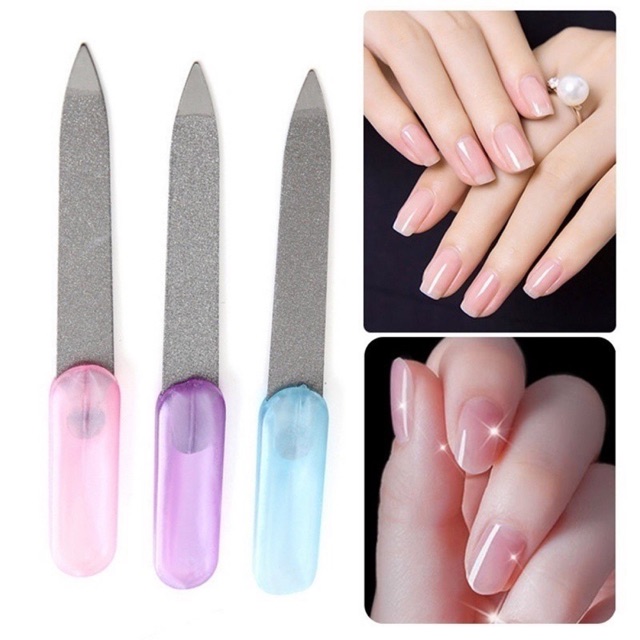 Kikir kuku stainless steel file buffer mini asah kikir kuku nail shape / nail file mini stainless