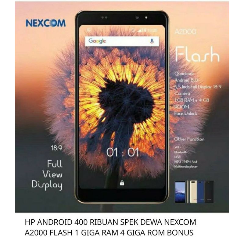 Hp Android 400 Ribuan Spek Dewa Nexcom A2000 Flash 1 Giga Ram 4 Giga Rom Bonus Power Bank Shopee Indonesia