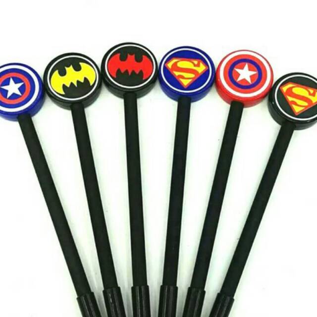 

Pulpen Gel Super Heroes Bulat 0.38MM