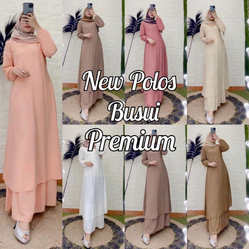 DRESS MUSLIM MALAYSIA/DRESS KURUNG MALAYSIA POLOS PREMIUM BUSUI