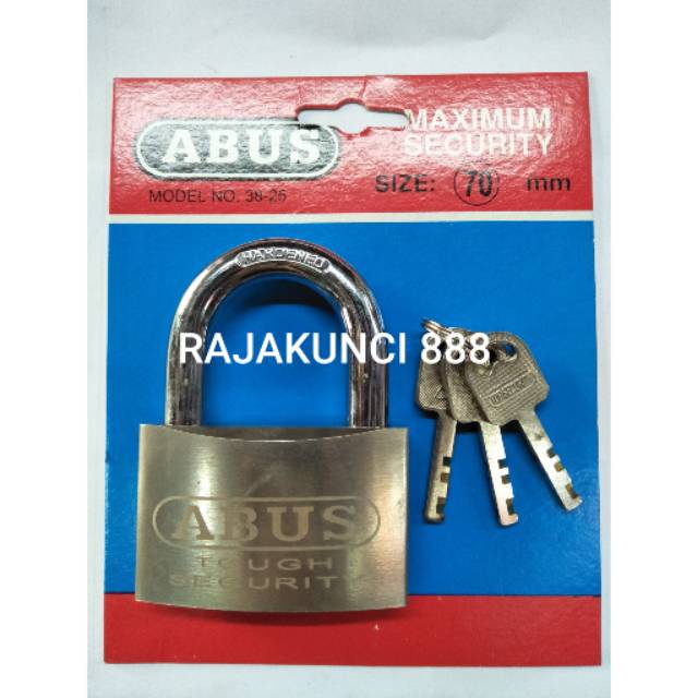 Gembok ABUS 70mm pendek - Gembok Abus - Gembok besar - Gembok 70mm