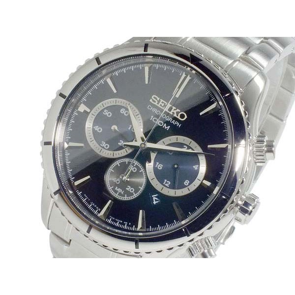 Seiko Lord SRW035P1 Quartz Chronograph Black Dial | Jam Pria SRW035