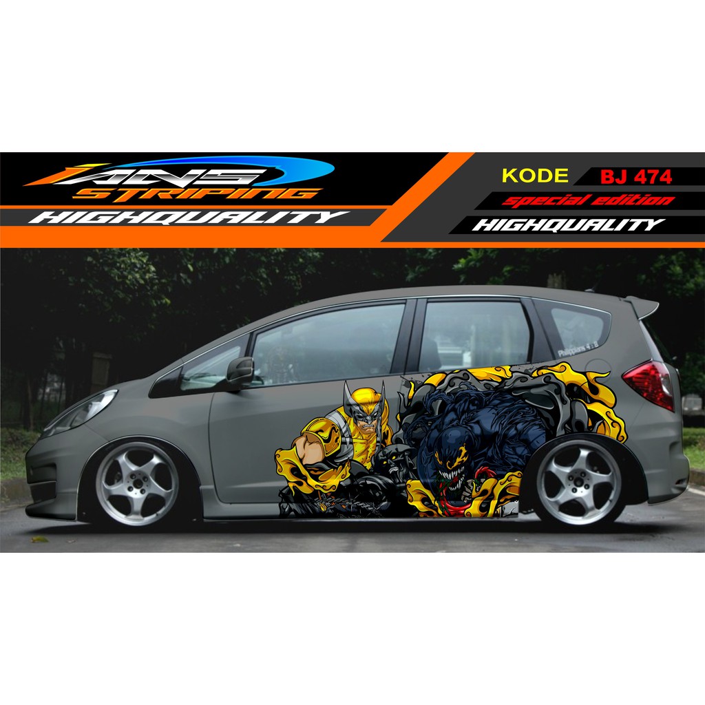 DECAL STICKER MOBIL JAZZ, BRIO, AGYA, YARIS, SWIFT, SIGRA / VARIASI STICKER MOBIL /