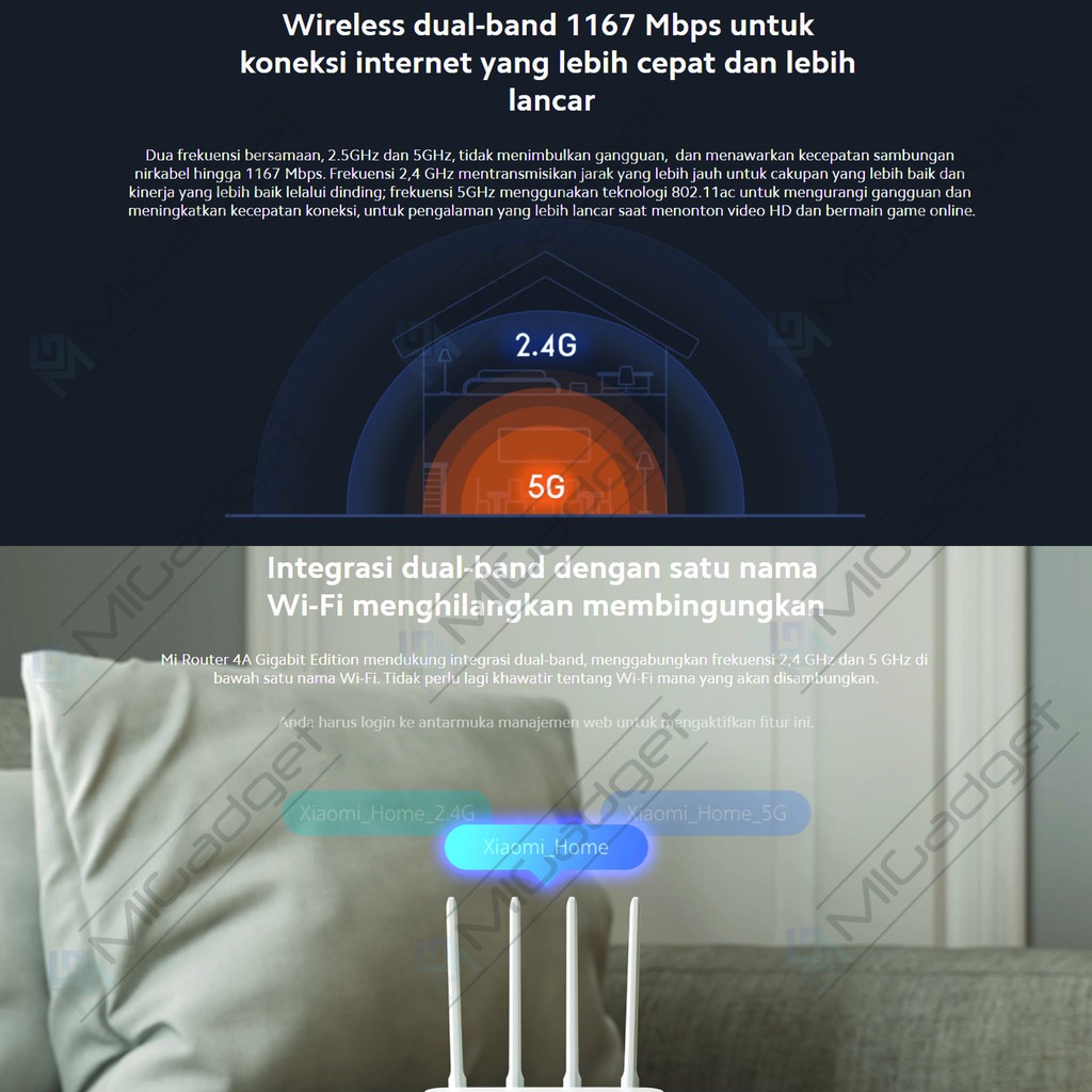 Xiaomi Router 4A 4 A Gigabit Edition AC1200 - WiFi Router Repeater