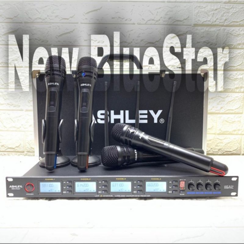 Microphone Wireless Ashley MC FOUR Original 4 Mic Handheld Ashley MCFour