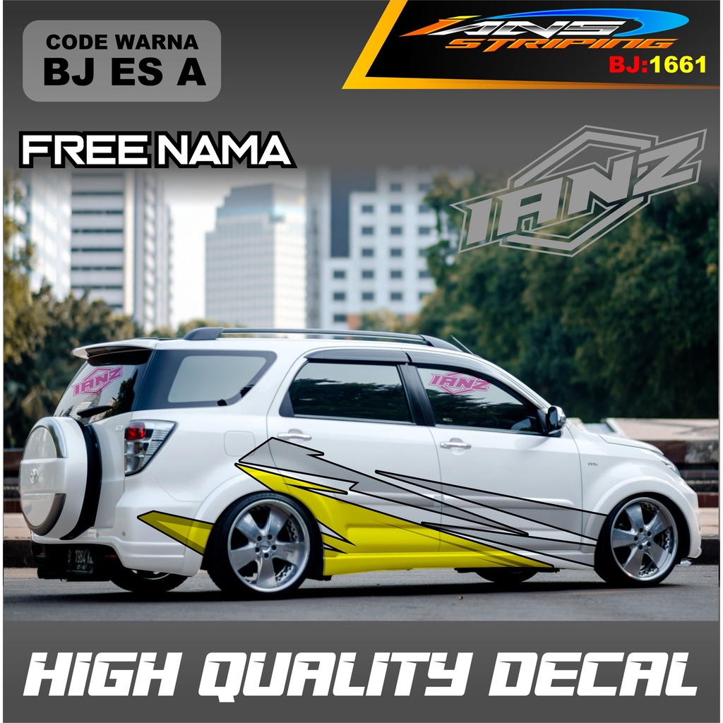 DECAL STIKER MOBIL TERIOS / VARIASI STICKER DECAL MOBIL AVANZA XENIA INNOVA / DECAL STIKER GRAND LIVINA / STIKER MOBIL