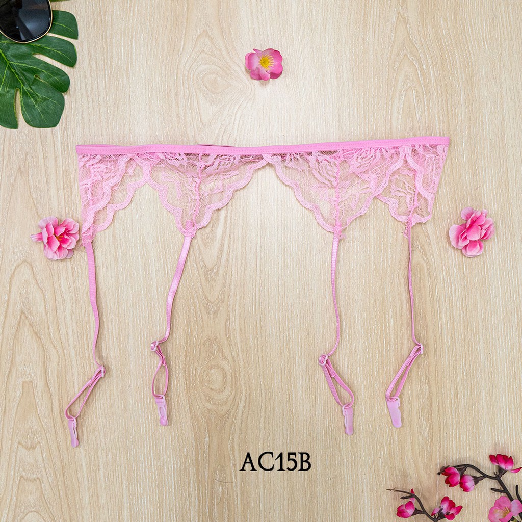 • BEBE • AC15B Aksesoris Premium Lingerie Garter Pink Belt Lace