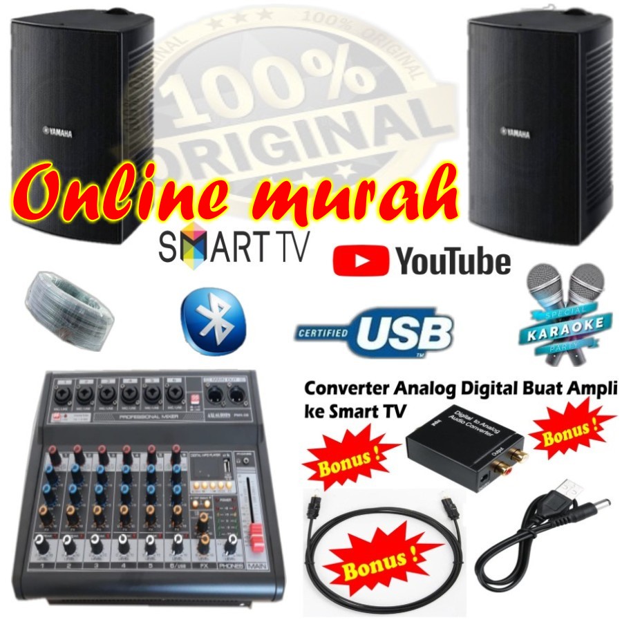 paket sound system 2 speaker cafe gudang yamaha vs6 axl audion pmx 06