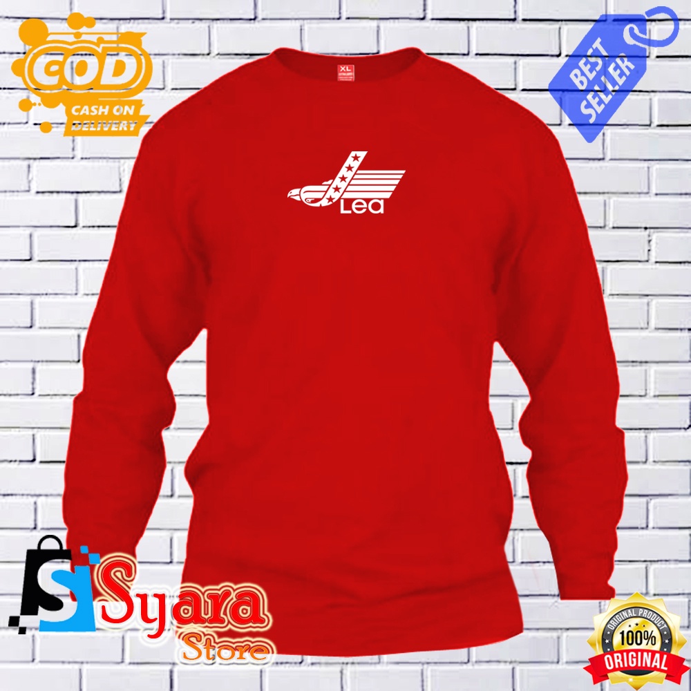 Kaos Motif Distro/Kaos Murah/Kaos Lengan Panjang Lea Putih/Baju Pria-Wanita/Tshirt