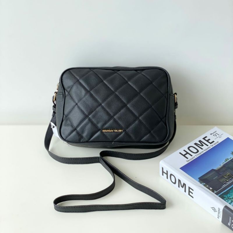 Tas Mango | Selempang Wanita | Sling Bag Warna Hitam