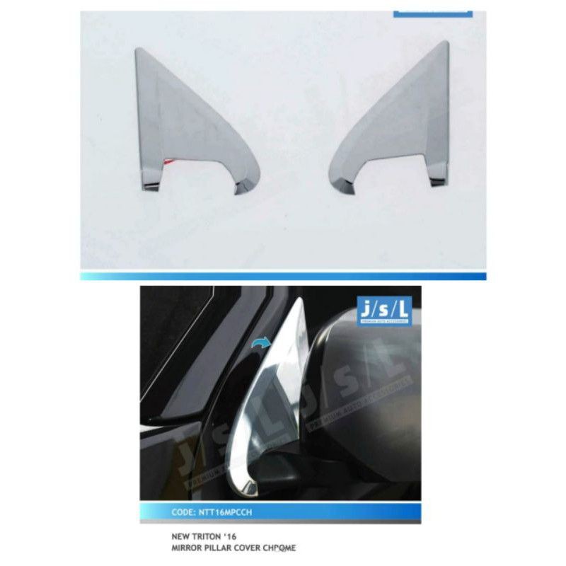 Cover Mirror Pillar Kaca Depan All New triton 2016 2018 Chrome