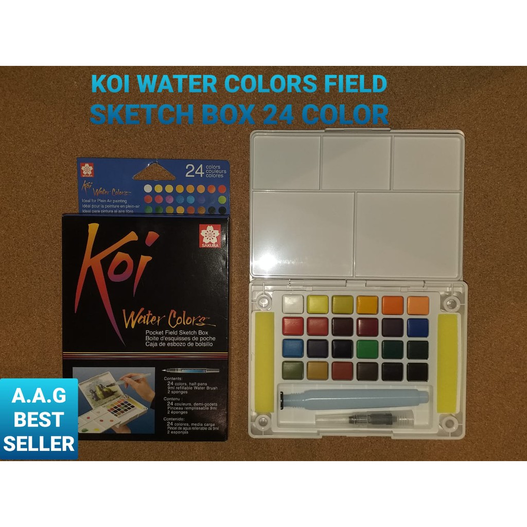 

KOI WATER COLORS FIELD SKETCH BOX 24 COLOR