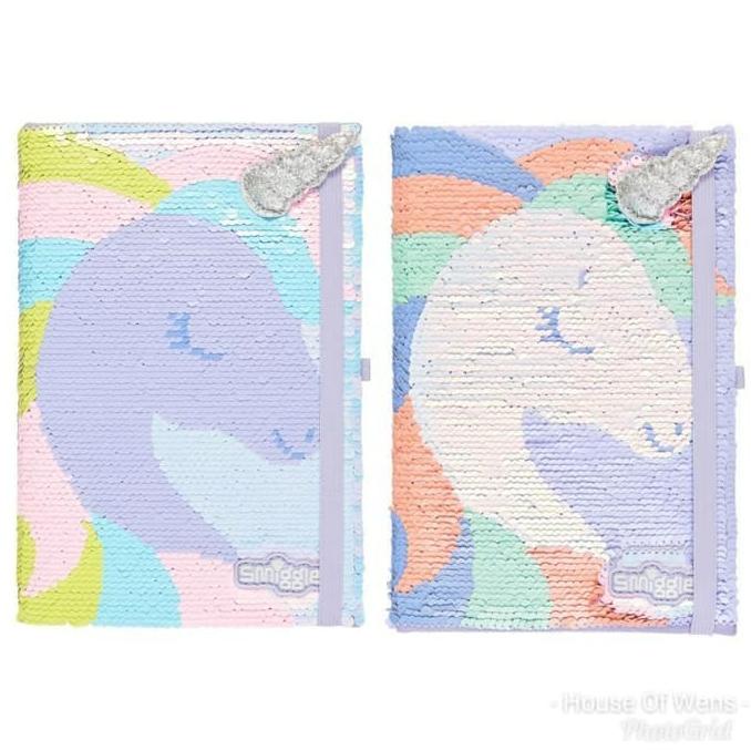 

SMIGGLE A5 WOW RIVERSEY SEQUIN NOTEBOOK - BUKU DIARY UNICORN