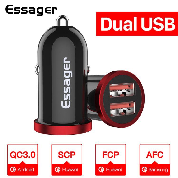 

Essager 4.0 Quick Charge USB Car Charger for IPhone Xiaomi All Mobile Phone 5A SCP QC4.0 QC3.0 QC Type C PD Fast USB Car Charger