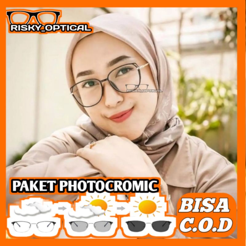 frame+ lensa minus/kacamata antiradiasi/kacamata paket lensa photocromic