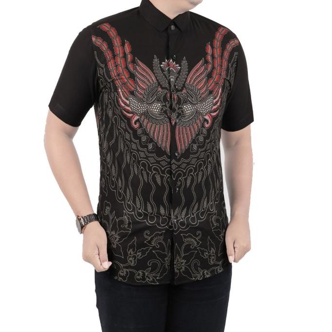 VM Kemeja Batik Pendek Slimfit - Batik Pria Modern Slimfit B565