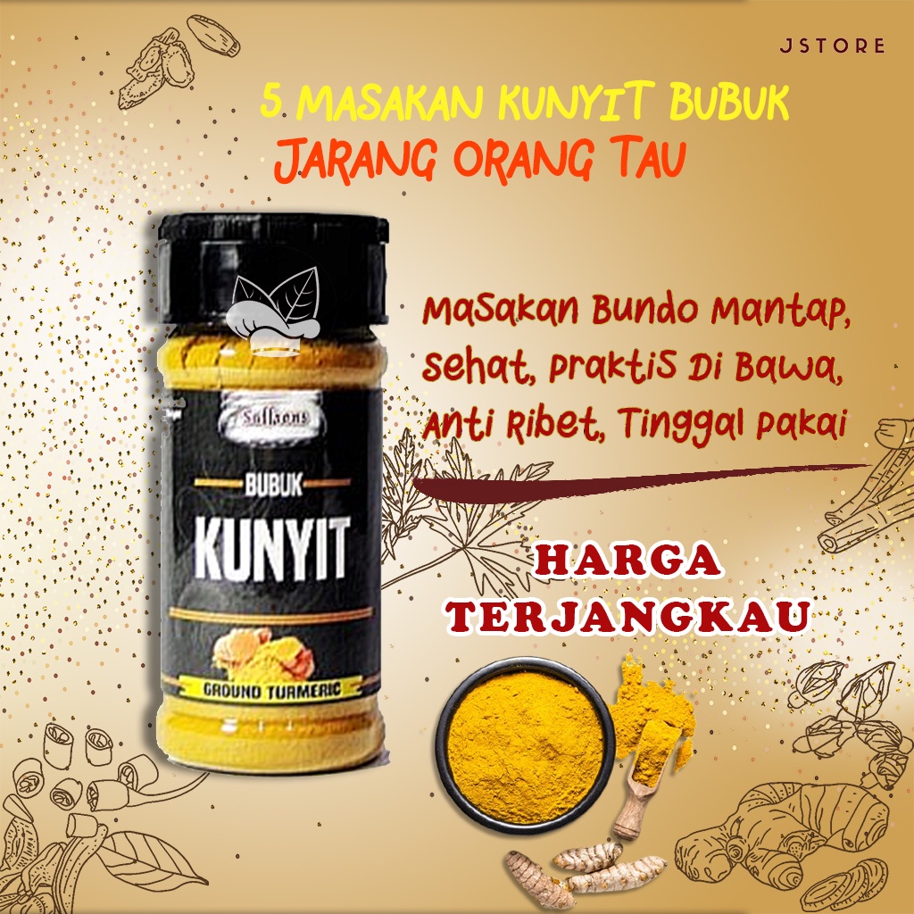 

Kunyit Bubuk Asli Bumbu Masak Dapur Bumbu Rempah Herbal Turmeric Powder Premium Quality 50g