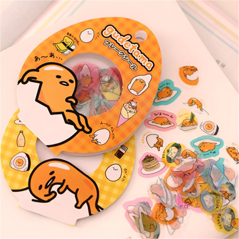 

High quality 60 Pcs/Pack Sanrio Gudetama Lazy Egg Sealing Stickers Diary Label Stickers Pack