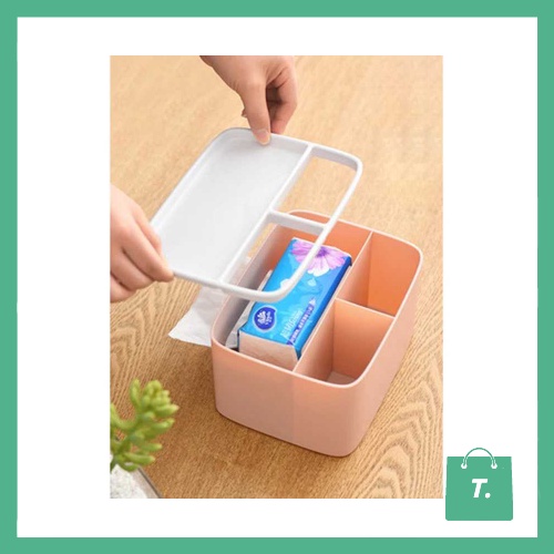 Kotak Tissue Box Organizer Make Up Dan Peralatan Tulis - TGID544P3