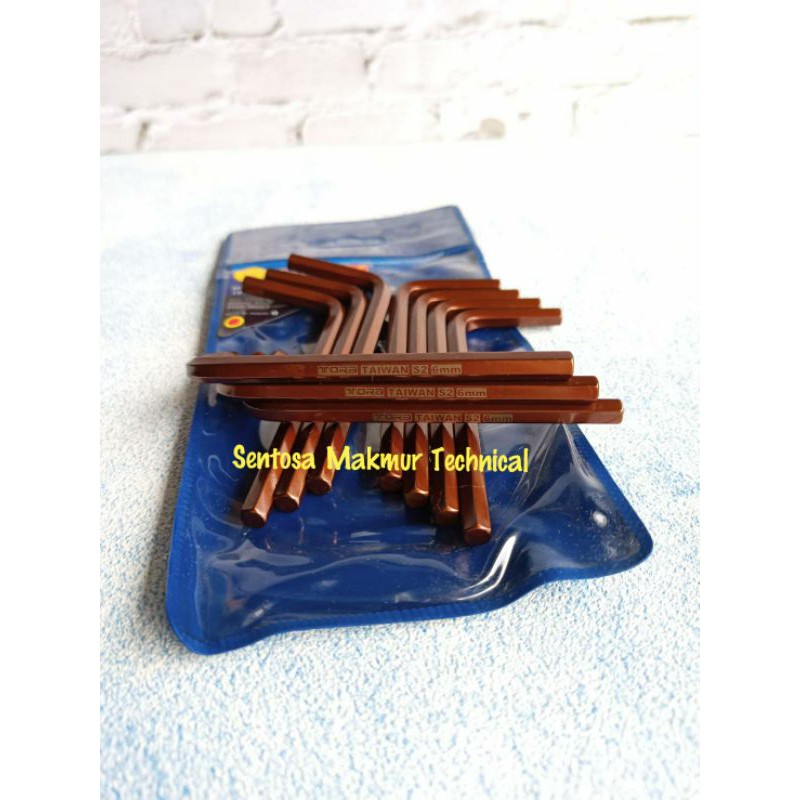 TORA 6 MM Kunci L Short Pendek Hex Key 6mm S2