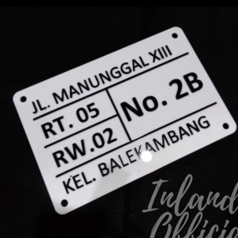 

Nomor Rumah Akrilik Timbul